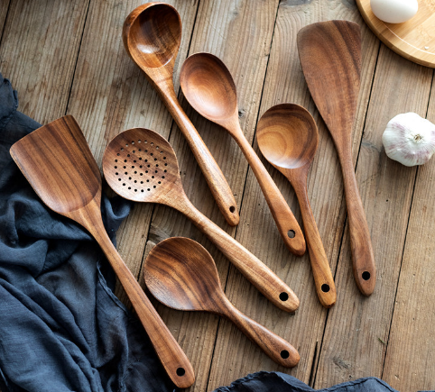 Handmade teak utensils